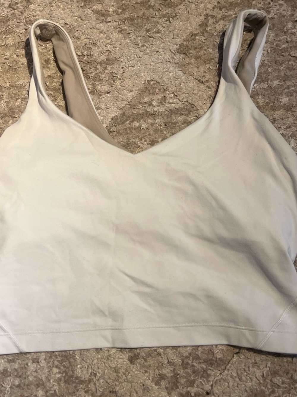 lululemon athletica Cream/Beige Crop Top